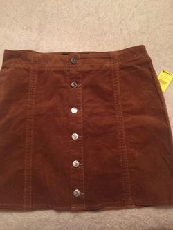 Tillys curduroy skirt , brand new dark camel color