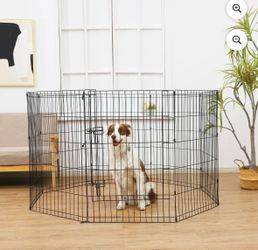 Vibrant Life Portable Wire Pet Dog Play Pen, Customizable, Foldable 36" Tall