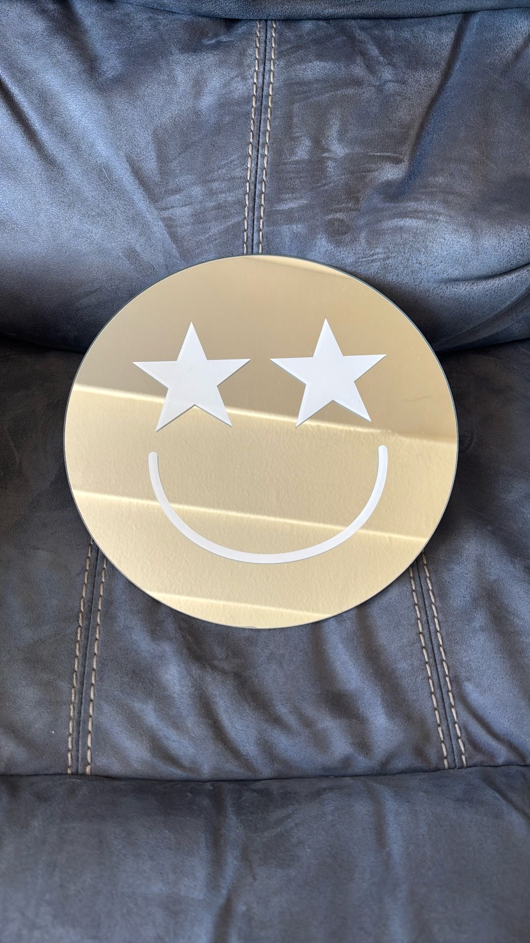 New Smile Smiley Face Mirror Wall Hanging
