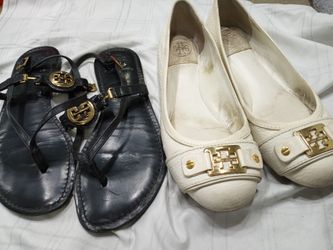 Tory Burch used shoes size are 6.5 and 7 make an offer for both pairs pick up in cypress