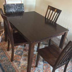 Kitchen Table And 4 Chairs 48x36x30