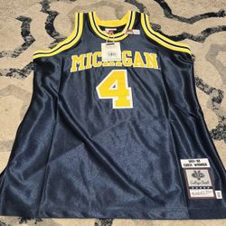 Authentic Chris Webber Michigan Wolverines  Jersey Fab 5