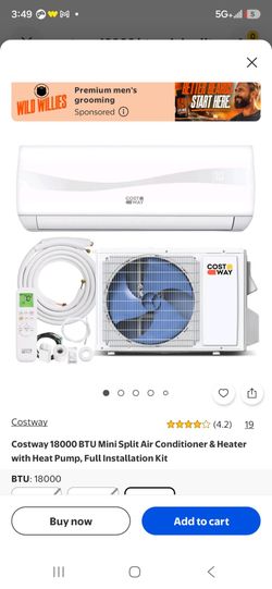 Costway 18000 BTU Mini Split Air Conditioner & Heater
