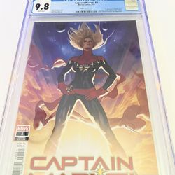 Captain Marvel #1  Graded  CGC 9.8 Adam Hughes Variant cover