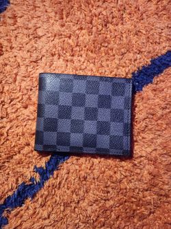 Grey and Black Checkered Wallet