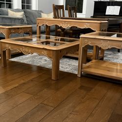 Living Room Set: Console Table, Coffee Table And 2 Side Tables 
