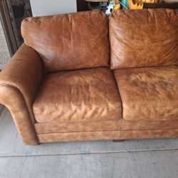 Leather Couch and Chair