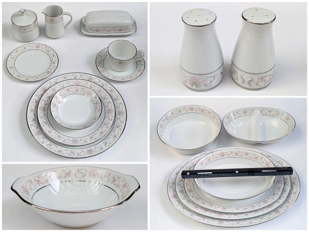 108 piece Vintage Noritaki 6904 Harwyn Dinner Set