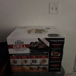 Ninja EG201 Foodi 6-in-1 Indoor Grill with Air Fry, Roast, Bake, Broil, & Dehydrate, 2nd Generation, Dishwasher Safe, Black/Silver 