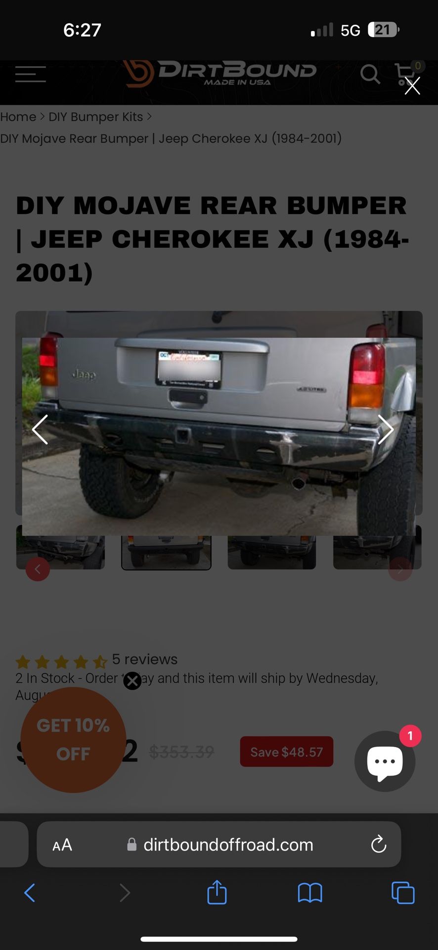 Dirtbound Off-road Mojave DIY Rear Bumper w/ Swingout