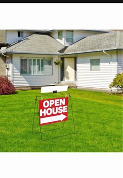 New 5 Pack Open House Signs for Real Estate - 30"x28"
