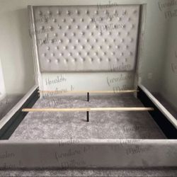 New 6ft Tall Luxury Bed Frames. Different Colors Available. MATTRESS NOT INCLUDED. SAME DAY DELIVERY 🚚 