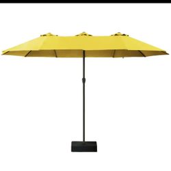 15 By 9 Feet Long Rectangular Large Outdoor Patio Umbrella With Base