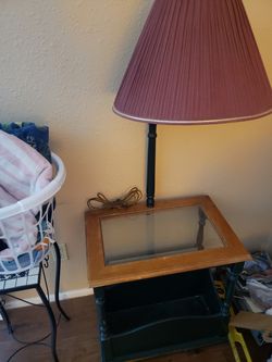 End Table Lamp Magazine holder