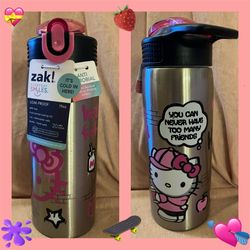 Brand New Zak! & Sanrio Hello Kitty Stainless Steel Hot Cold Thermos 