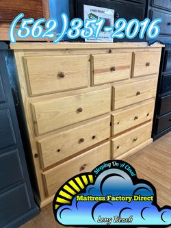 Nine drawer natural pinewood cajonera Comoda de Pino Nuevo