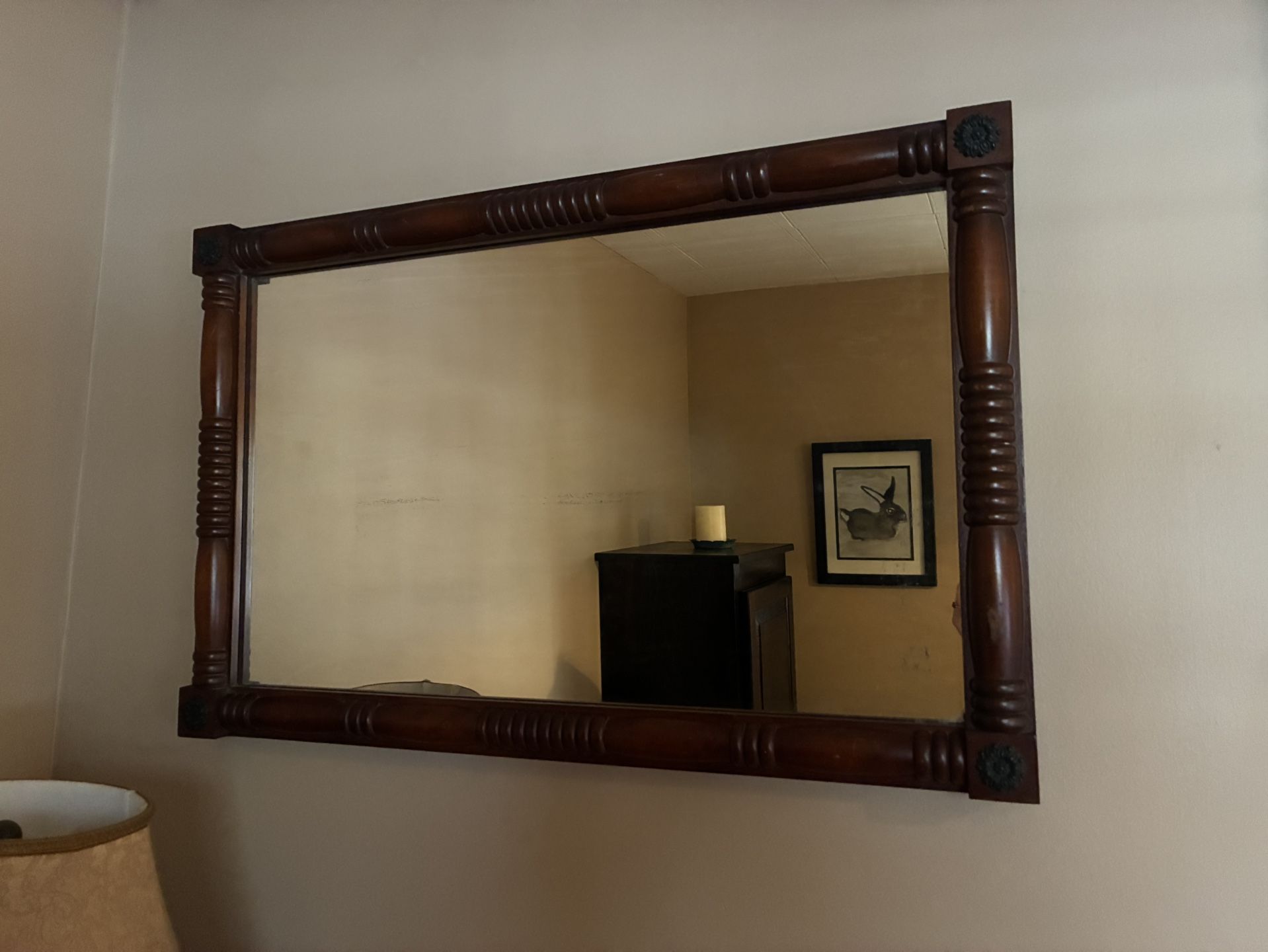 Antique Solid Wood Mirror