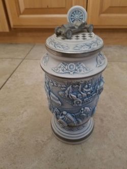 Avon Race Car Stein