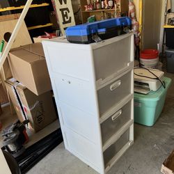 Storage bins, stackable, white