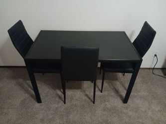 Glass-Top Table & Chairs