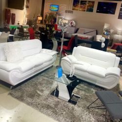 😍Sofa Set White Color💫Juego De Sofá Color Blanco//Delivery Available~Entrega Disponible🚛💨Financing Available~Financiamiento Disponible💫