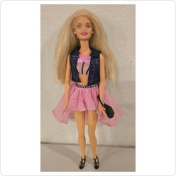 Vintage Late 90s/2000s Mattel Barbie Doll - 1998 CEO Generation Girl Face Mold - Denim Vest & Pink Outfit