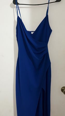 Royal Blue Cowl Neck Midi Dress XL