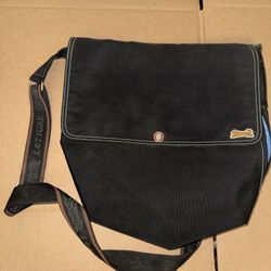 LE TIGRE Black Shoulder Bag – Retro Streetwear Crossbody with Logo Strap