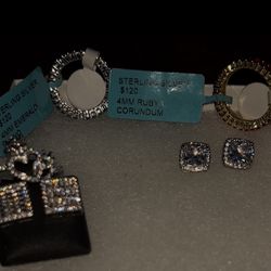 NEW Sterling Silver Jewelry Set w/ Moissanite Ring + 23 Bonus Rings 💍 OR BEST OFFER TAKES IT