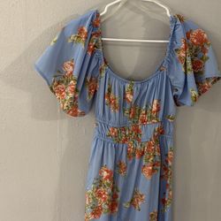 Floral blue Dress 