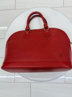 Louis Vuitton Alma Epi Leather Handbag Red