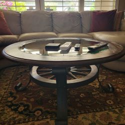 Wagon Wheel Coffee Table & End Table Set