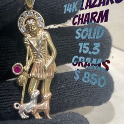 14k Lázaro Charm 15.3 Grams Solid