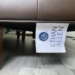 Ethan Allen Italy Leather Bench Seat