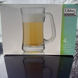 Libby Entertaining Glass Beer Mugs