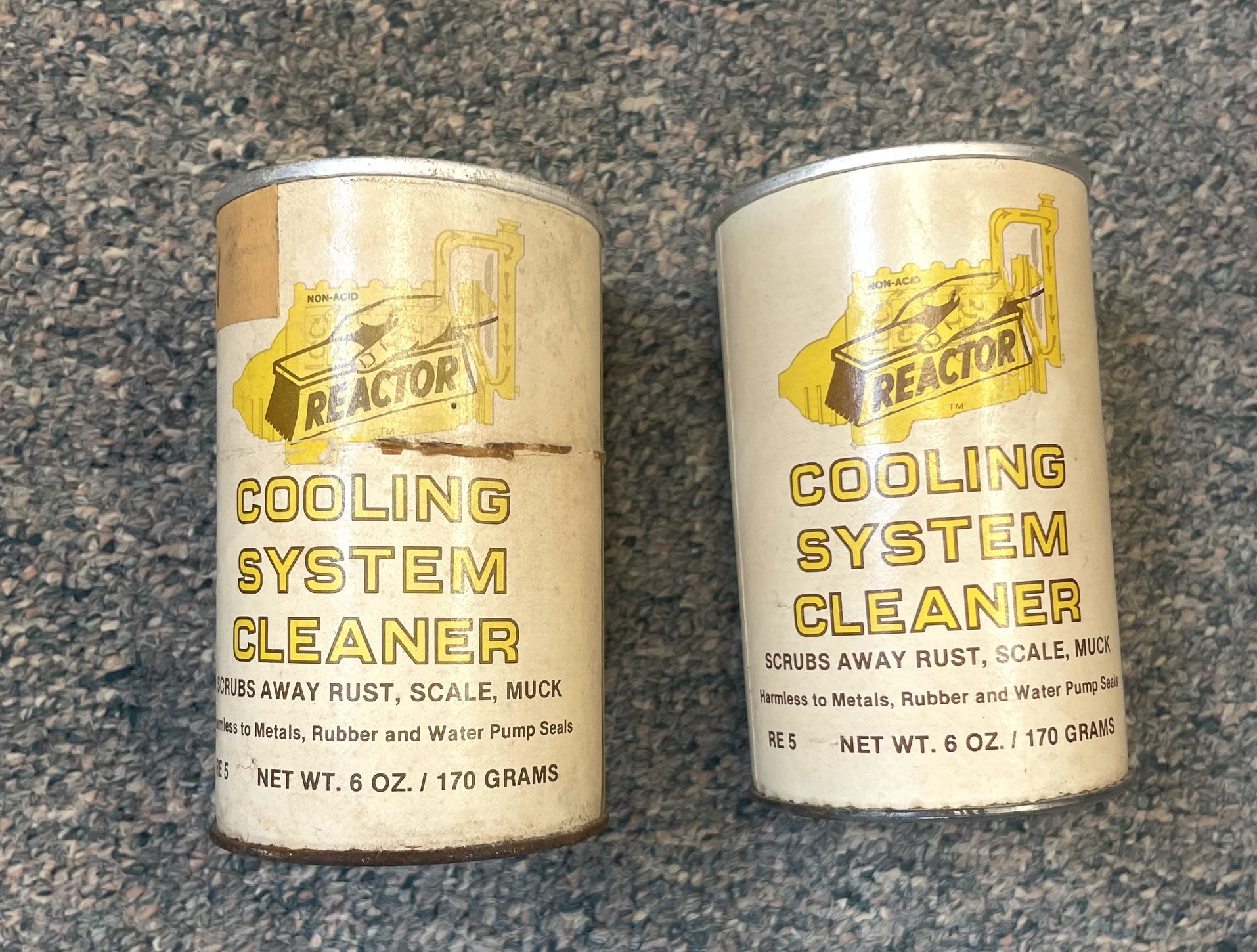 (2) Brand New Unopened Vintage 1960 Reactor Cooling System Cleaner