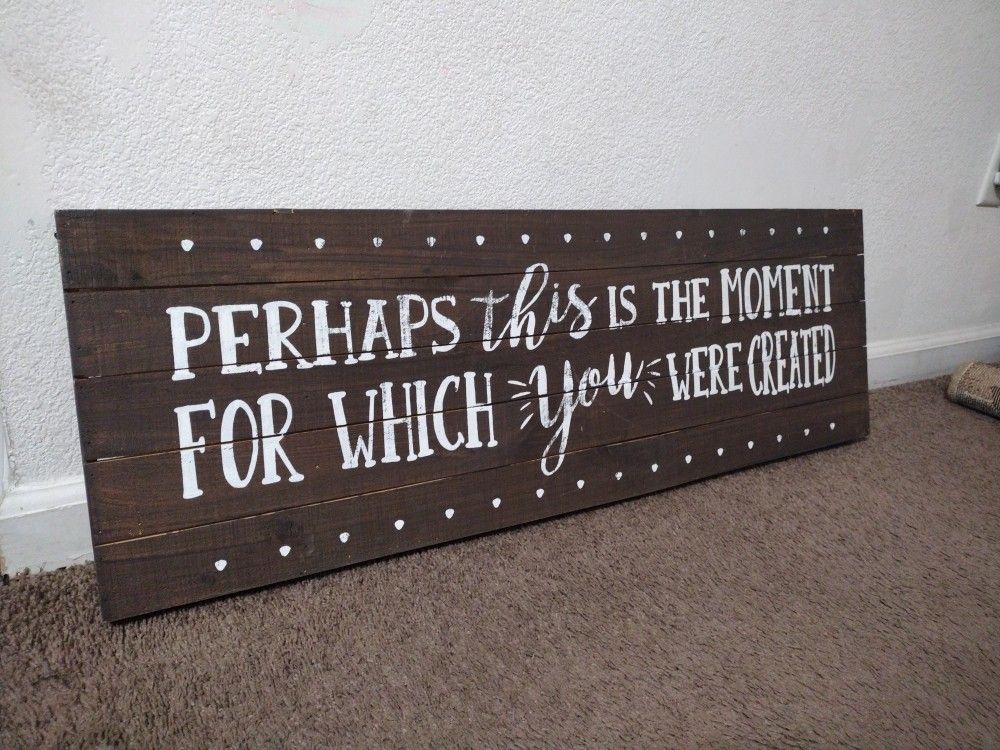 Hobby Lobby Wood Sign Decor 36 in X 12 in Brand New