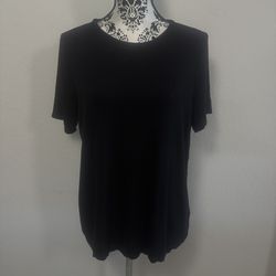 Old Navy Luxe Top T-shirt Size M Short Sleeve Black Soft