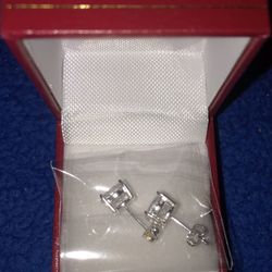 NEW SQUARE RHINESTONE STUD EARRINGS