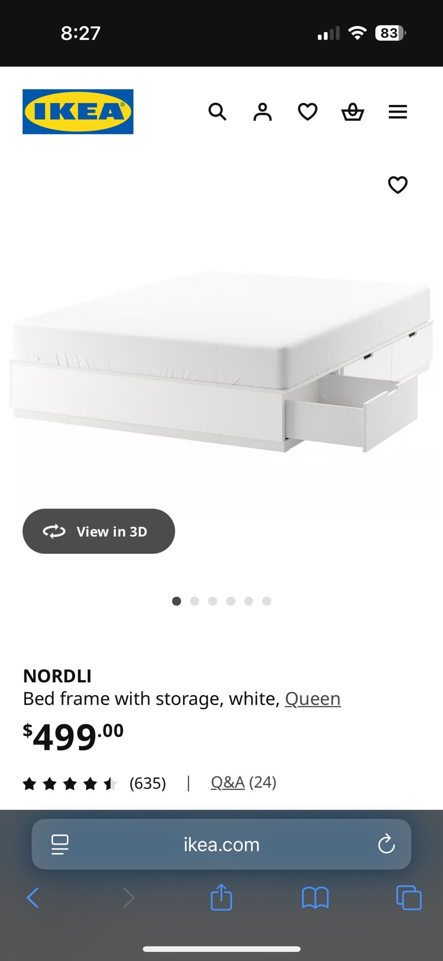 IKEA Bed Frame And Mattress