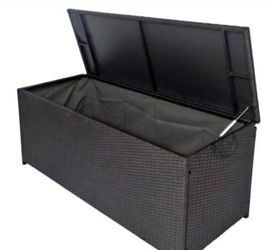 Storage Box, Patio Rattan Deck Box, Wicker Storage Bench for Indoor, Outdoor
