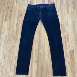 Diesel Thavar Jeans Selvedge Slim Skinny 33x34 Royal Indigo C84JV