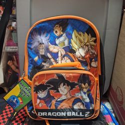 Dragonball With Lunch Bag Backpack 