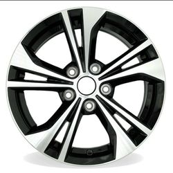 16" Single 16x6.5 Machined Black Alloy Wheel For Nissan Sentra 2019-2024 Replacement Rim Brand New E103(E103)(E103)