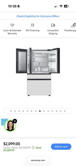 New Samsung Bespoke 4 Door Refrigerator