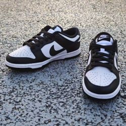 nike dunk in black and white