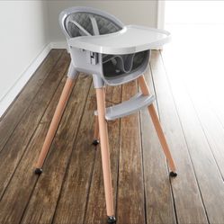 Fodoss 3 in 1 wooden high chair convertible toddler 6+ months