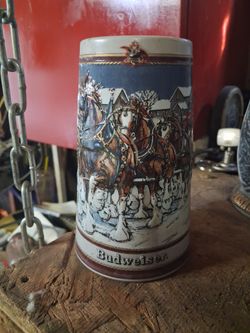 Budweiser Clydesdales Collectible Beer Stein