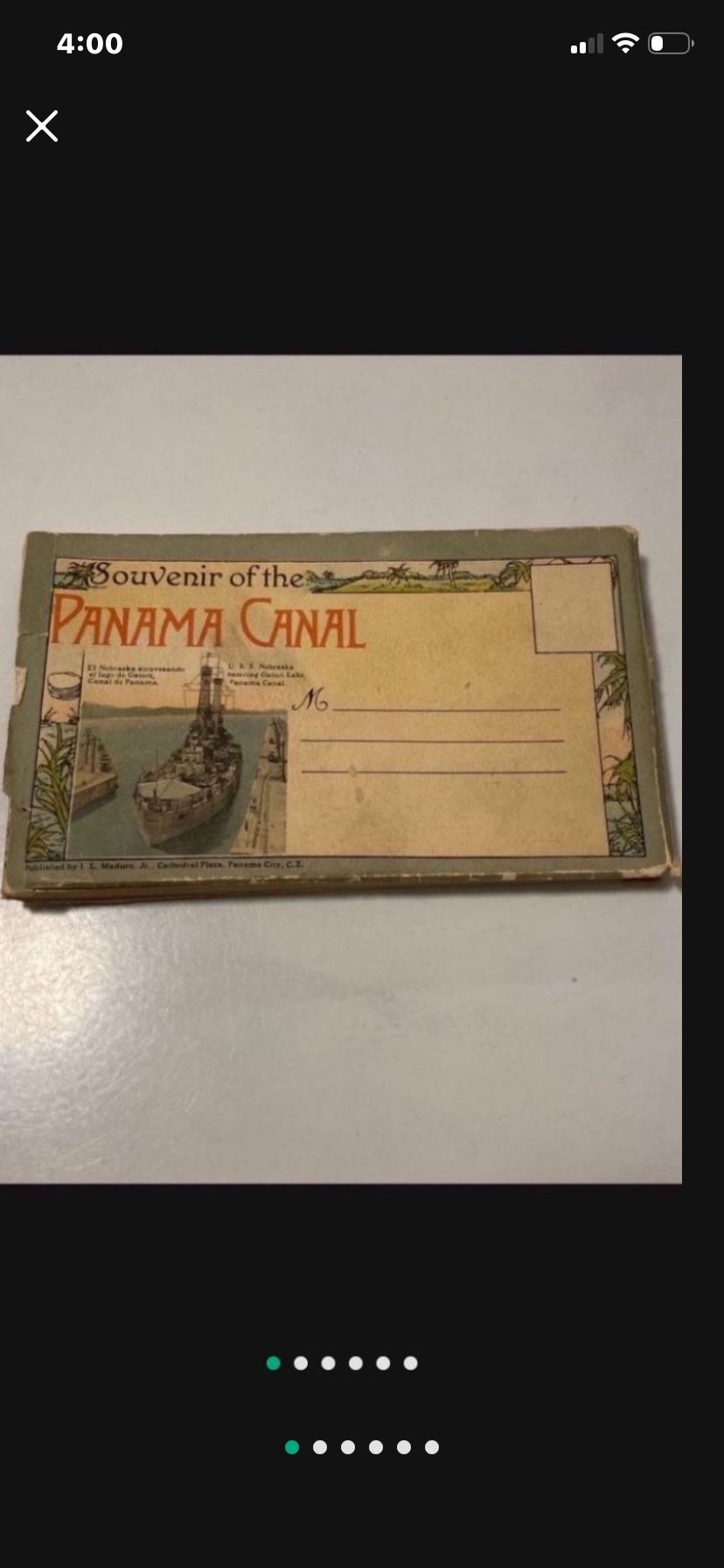 Rare Intact VINTAGE PANAMA CANAL COLOR POSTCARDS IN BOOKLET UNUSED