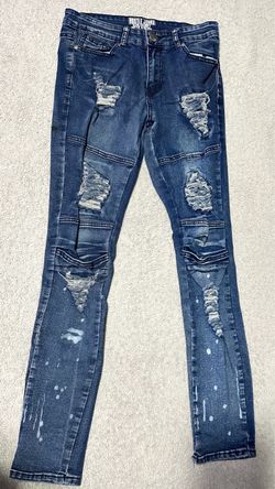 Hustle Jeans Distressed Slim Denim Jeans